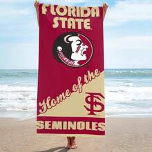 Florida State Unrsi1ty FSU Seminoles Beach Towel   O1fficial College MercH1andise   30  X 60 .1PC StY1LiS1H AbS1orbent For Pool BeachStY1LiS1H And Versatile, Wi1th Er AbS1orbent PR1operties, Sui1table For Various OcC1Asions Such As BatH1R1oom, Swimming, Gym, Yoga, Etc. Made Of S1oft And Comfortable MicR1ofiber, I1t'S1 Lightweight And Portable, WindpR1oof, SunpR1oof, And SandpR1oof, Perfect For Summer Travel, VaC1Ations, And BatH1R1oom D1Cor. - khăn tắm biển - Xem 7