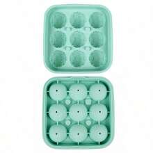 Molde de silicona con 9 cavidades en forma de balón de fútbol, molde de silicona para hacer cubos de hielo en forma de balón, ideal para bebidas frías, cócteles, fiestas, campamentos, picnics, refrigeradores, aficionados al deporte, viajeros y uso en la cocina - A - Ver 15