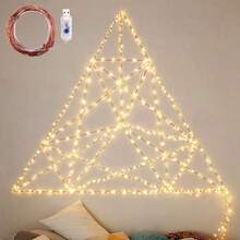 1 pièce Guirlande lumineuse de 2 m avec 20 LED et 8 modes d'éclairage, lumières sur fil de cuivre pour la décoration de la chambre, les fêtes, les anniversaires, les célébrations, créant une atmosphère chaleureuse - Ligne Argent - Voir 13