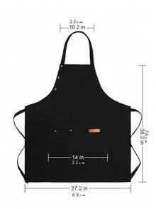 1pc Customizable Cooking Apron With Text And Personalized Photo, Suitable For Father's Day, Mother's Day, Wedding Season, Graduation, Gift For Family And Friends. Can Customize Logo, Name, And Pattern On Apron And Dishwashing Gloves - Multicolor - View 8