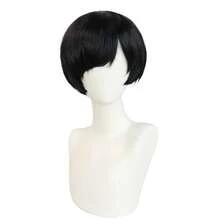 Tóc giả Emo ngắn màu đen dành cho nam, trang phục Emo thập niên 2000, trang phục dự tiệc theo chủ đề Pop Punk, Goth, Halloween (3 khuyên tai giả, 1 đôi găng tay lưới, 1 vòng tay) - màu đen - Xem 11