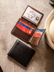 Personalized Custom Name Genuine Leather Wallet, Father's Day Custom Bifold Gift, For Dad, Husband, Boyfriend, His Anniversary Birthday Gift - Multicolor - View 6