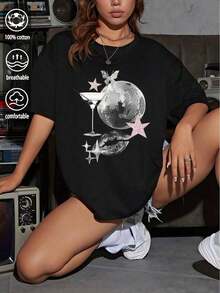 Women T-Shirts - Black - View 2