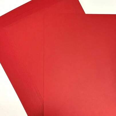 15pcs Red Thick Cardboard, Printing Paper, A4 Size 250G Colored Rigid Cardstock, Can Be Cut, Used To Make Cards, Invitations, Envelopes, DIY, Suitable For Any Holiday - Christmas, Halloween, Etc.