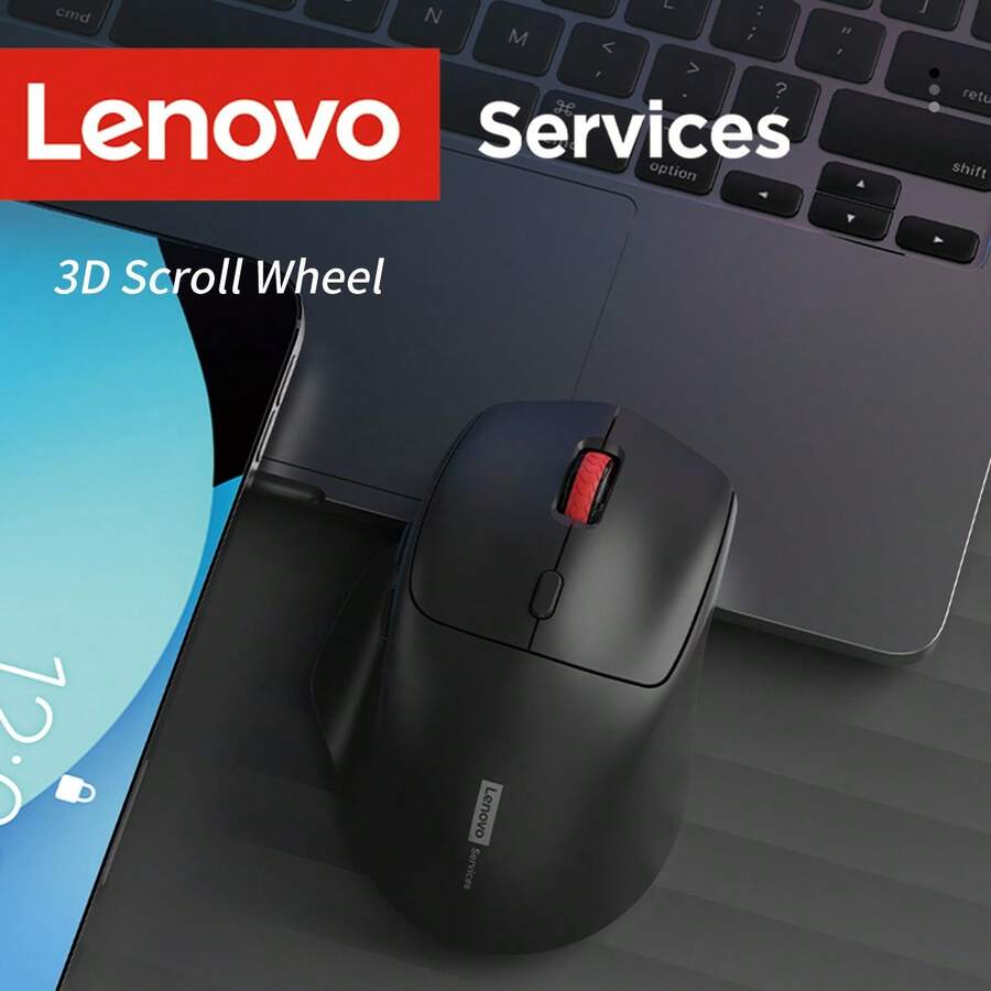 Lenovo N230 Dual-Mode Wireless Mouse | Bluetooth + 2.4G Connection | Long Battery Life Rechargeable | Comfortable Grip Design | Multi-Device Compatible - View 1