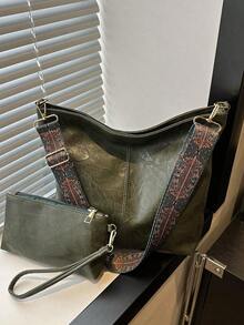 2026 Summer New Fashion Handbag, Shoulder Bag, Tote Bag, High-Quality Bucket Bag Women OIYJ - màu xanh lá - Xem 2