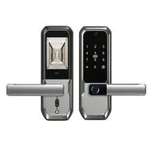 1 chiếc khóa thông minh, khóa điện tử không cần chìa khóa tích hợp cảm biến vân tay, camera chuông cửa và bàn phím, bề mặt được đánh bóng, sử dụng pin, truy cập bằng thẻ, thích hợp cho tay nắm cửa an ninh sinh trắc học tại nhà và văn phòng. - Xám - Xem 8
