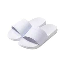 Dép đôi tối giản, dép đi trong nhà mùa hè êm ái, dép đi trong nhà chống trơn trượt cho nam, dép sandal quai ngang màu trơn cho cặp đôi. - trắng - Xem 3