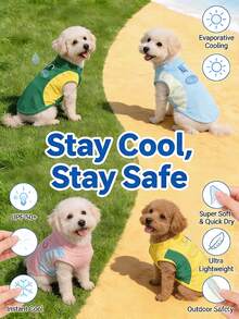 Pet Cooling Vest Suitable For Small And Medium Dogs, Super Evaporative Cooling, UPF50+ UV Protection, Lightweight Reflective Outdoor, Soft Quick-Drying, Outdoor Functional Style - Multicolor - View 8