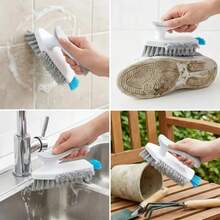 Bàn chải chà ron màu trắng tiện dụng - Bàn chải hai mặt lông cứng để làm sạch sâu phòng tắm, nhà bếp và các khe hở khó tiếp cận. - Nhiều màu - Xem 3