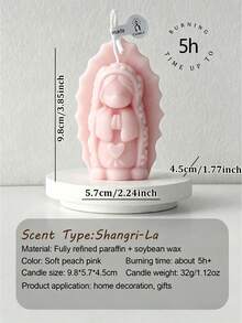 1/4 Paquet de bougies en cire de soja mignonne en forme de cœur avec Vierge Marie, disponible en blanc ivoire, bleu clair, pêche douce et lavande pâle. Décoration d'intérieur, cadeau de fête des mères à la mode, cadeau de remise des diplômes 2026 (pour elle), décoration de bureau, centre de table de mariage, bougie de prière catholique, bougie d'aromathérapie de méditation, décoration d'autel, baptême/confirmation, cadeau pour maman, petite amie, épouse - Vierge Marie mignonne en dessin animé - Voir 10