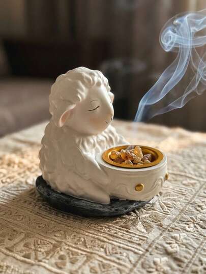 1 Lò đốt hương hình cừu dễ thương bằng gốm sứ, kiểu dáng đáng yêu, thích hợp dùng trong lễ Eid Al-Adha, trang trí nhà cửa, phòng ngủ, phòng khách, quà tặng lễ hội cho người yêu cừu, phù hợp cho bàn ăn, đám cưới, sinh nhật, phòng khách, lối vào, trang trí mặt bàn, nhà hàng cao cấp, bên cạnh lò sưởi, họp mặt gia đình, vật trang trí, trang trí nhà cửa, trang trí sinh nhật.