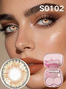 3D Contact Lens Case Set Is Suitable For 6 Months Of Wear And Is Perfect For Vacations, Everyday Outdoor Activities, And Holiday Gifts. It Can Be Used For Eye Makeup, Cosplay, Holiday Costumes, Halloween Costumes, Role-Playing Games, Etc. - Nhiều màu - Xem 3