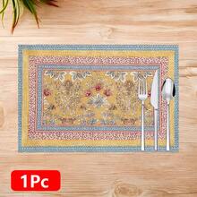 1pc/4pcs/6pcs Bohemian Style Printed Linen Placemats, Suitable For Dining Table, All Season Decor, Modern Washable Tablemats, Room Decor, Coasters, Kitchen Dining Mats, Indoor Outdoor Party Decoration, Home Decor, Ideal Gift - Multicolor - View 16