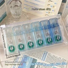 6卷装精美双面点状胶带，直角/弧形，易于粘贴，适用于DIY贴纸、办公及学校用品、帐篷、艺术项目，是理想的礼品之选，永久性卷状胶带，配有胶带座，适用于工艺品和剪贴簿。 - 多色 - 查看 2