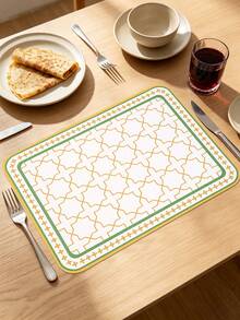 1/120pcs, Rectangular PU Leather Placemats, Waterproof & Oil-Resistant Decorative Mats, Washable Tableware Pads, Non-Slip Odorless Protective Mats, Suitable For Restaurants, Cafes, Homestays, Fits Holidays, Parties, Gatherings, Birthdays, Weddings, Dinner Parties. - Multicolor - View 13