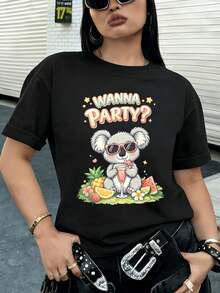 Women T-Shirts - Black - View 2