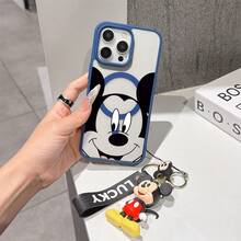 This Disney Mickey Mouse Pattern Lanyard Phone Case Features A Strong Magnetic Closure And Full Coverage Of Acrylic And TPU Material. It's Shockproof, Lightweight, And Suitable For IPhone17/16/11/13/15/15 Plus/15 Pro/15 Pro Max/12/14 Pro Max/11 Pro Max/12 Pro/12 Pro Max/13. It's A Popular Birthday Gift, Business Gift, Durable, Stain-Resistant, And Fingerprint-Resistant New Phone Case For Men And Women. It Also Includes A Mickey Mouse Phone Case And Mickey Mouse Doll Bracelet. Compatible With SamsungGalaxy S20, S21, S22, S23, And S24 Series. It's The Perfect Gift For Friends And Family. This Stylish Phone Case Is Fun, Lightweight, And Durable. IPhone17 Pro Max Phone Case, Minnie Phone Case. - Trong sáng - Xem 6