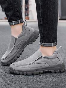 Giày lười slip-on, giày nam mềm mại thường ngày, giày moccasin cổ điển dành cho nam, giày công sở và dự tiệc cho quý ông, giày thể thao ngoài trời thoải mái, thích hợp cho các buổi hẹn hò, bữa tối lãng mạn, quà tặng ngày lễ, giày thường ngày cho học sinh đi học, phong cách thường ngày và thể thao. - Xám - Xem 3