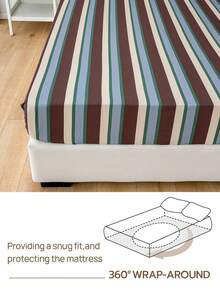 Bộ chăn ga gối 4 món 100% cotton, dễ giặt ủi, mềm mại và thân thiện với da, bao gồm 1 ga trải giường, 1 ga bọc nệm, 2 vỏ gối, thoáng khí, mang lại giấc ngủ thoải mái, phong cách tối giản, món quà tuyệt vời dành cho bố mẹ và bạn bè. - Nhiều màu - Xem 5