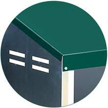 Techigher Heavy Duty Chicken Nesting Box, Automatic Roll-Away Egg Collection System, Galvanized Steel Hen Laying Box - Green, 6 Holes With Legs - View 5