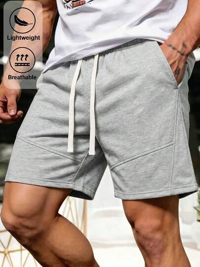 1pc Men's Quick-Dry Sports Shorts, 1pc Men's Loose Casual Beach Shorts, 1pc Lightweight BreathableBermuda Shorts Suitable For Running, Training, Fitness, 1pc Casual Shorts. Available In Multiple Colors