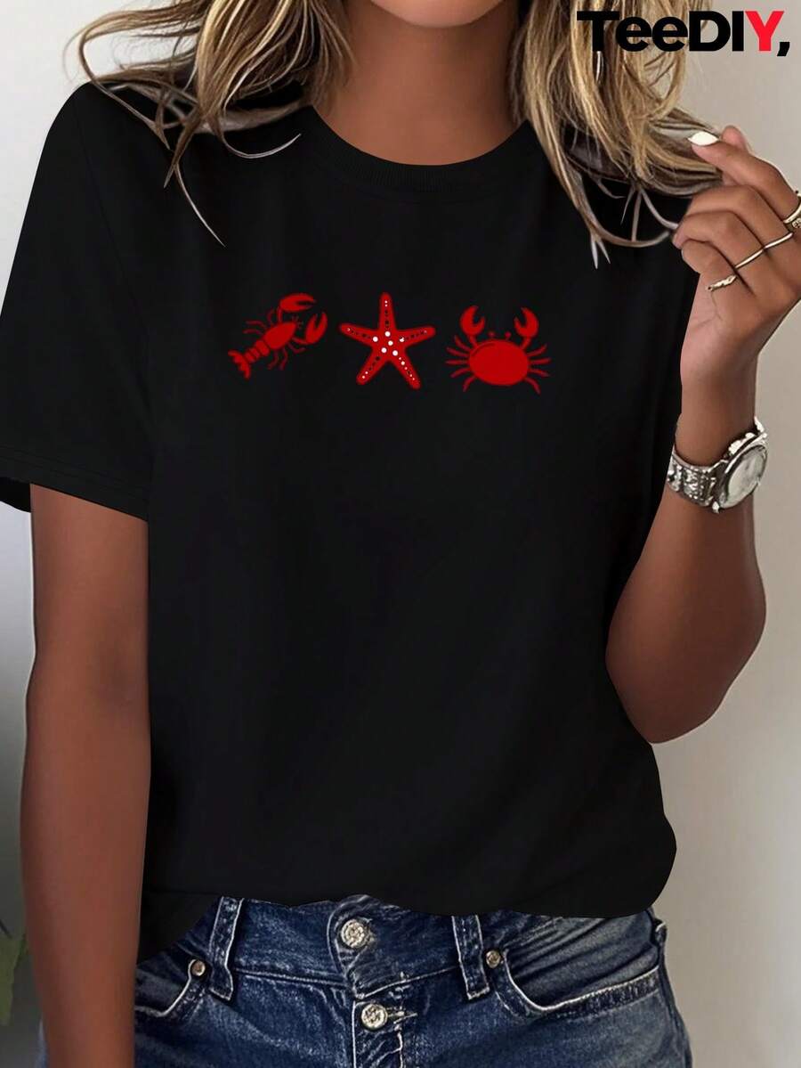 Women T-Shirts - Black - View 1