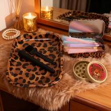 6pcs Rolling Tray Set, For Leopard Pattern Lovers | Includes 180*140mm Rolling Tray, Grinder, Tin Box, 1 Tube, Cleaning Brush, 8-Pack Colorful Cones | All-In-One Set, Smoking Accessories Kit, For Friends, Families, And Smokers - 6件套裝 - 查看 1