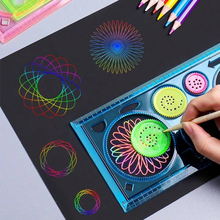 Multifunctional Ruler For Primary School Students, Geometry Ruler, Drawing Ruler, Painting Set, Versatile Magic Ruler Birthday Gift, Christmas Gift, Reward Gift