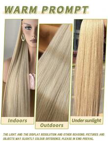24 Inch 7pcs Clip-In Hair Extensions, Long Straight Synthetic Hair Extensions, Suitable For Women And Girls Daily Use - Multicolor - View 10