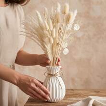 1pc Modern Minimalist Boho Aesthetic Decorative Shatterproof Lightweight Waterproof Matte Finish Unbreakable Premium Plastic Flower Vase - A - View 10