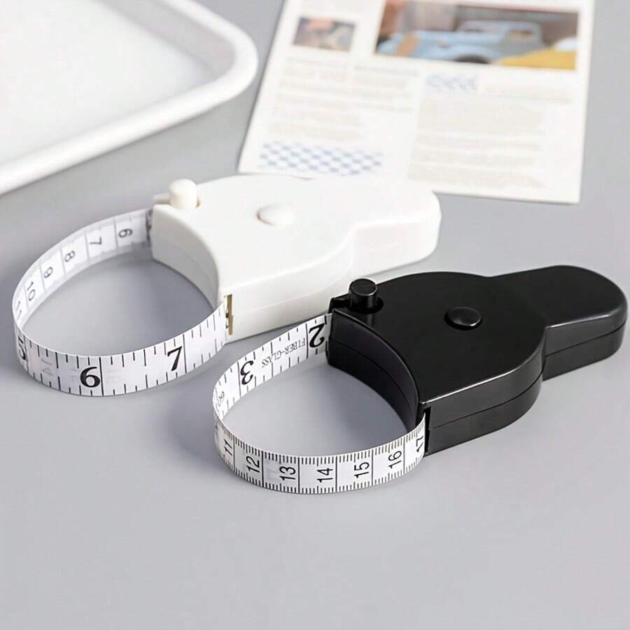 1 chiếc thước dây tự động độ chính xác cao 3 chiều, thước mềm đo vòng eo, hông, đùi, bụng để tập thể dục.