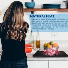 1 tấm rã đông nhanh bằng hợp kim nhôm, khay rã đông thịt bò và hải sản cho thực phẩm đông lạnh, thớt rã đông thịt và cá. - màu đen - Xem 1