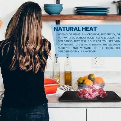 1 Stück Aluminium-Legierungs-Schnellauftau-Platte, Auftau-Tablett für gefrorenes Fleisch und Meeresfrüchte, Auftau-Brett für Fleisch und Fisch