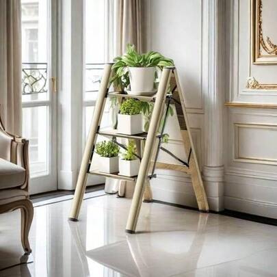 3 Step Ladder, Folding Ladder Stool, Wider Upgraded Non-Slip Treads, Portable Lightweight Ladder For Home And Kitchen, Holds Up To 330 Lbs.