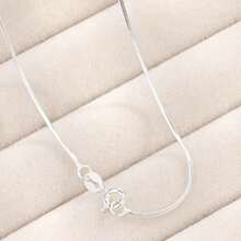 925 Sterling Silver Minimalist Necklace, Suitable For Parties And Music Festivals, A Minimalist Jewelry Gift For Women - White - View 2