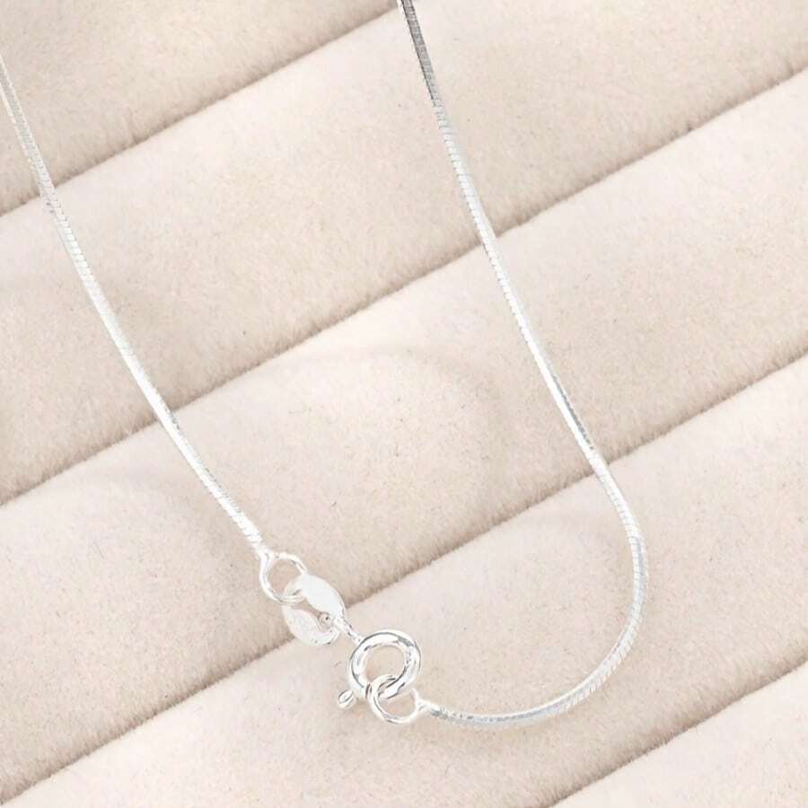 925 Sterling Silver Minimalist Necklace, Suitable For Parties And Music Festivals, A Minimalist Jewelry Gift For Women