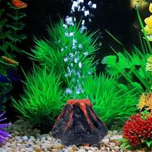 Aquarium Vulkan-förmige Dekoration mit Luftstein, Fischbecken Blasenerzeuger, Aquarium Blasengenerator - A - Übersicht 12