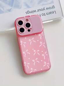1 pieza Funda protectora de teléfono con lazo rosa compatible con iPhone X XR XSMax 11 12 13 13Pro 13ProMax 14ProMax 14ProMax 15 15PRO 15PLUS 15PROMAX iPhone16 16Pro 16Plus 16Promax 17 17Pro 17Promax - Rosa - Ver 6