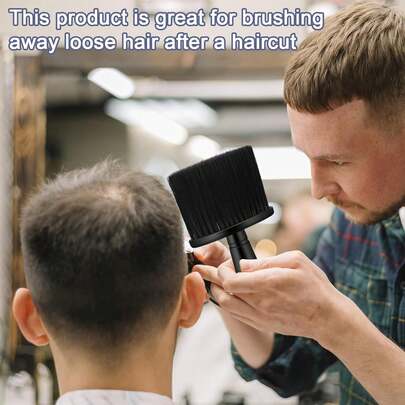 1 chiếc chổi phủi tóc chuyên dụng cho vùng cổ và tai, chổi mềm mại giúp làm sạch tóc vụn xung quanh cổ và tai, dụng cụ làm tóc chuyên nghiệp và phụ kiện salon.