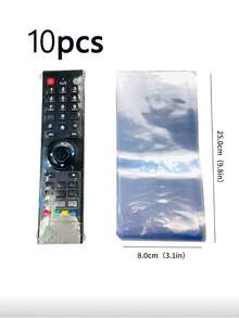 20pcs Transparent Remote Control Protective Covers, PVC Dust-Proof Film Suitable For School, Office, Home, Travel, Bag, Storage, Insulation, Valentine's Day, Pets, Carnival, Party Decoration, Kitchen Decoration, Home Decor, Mother's Day Gift, Bedroom Decoration, Garden, Kitchen Decoration, Summer, Beach, Travel Essentials, Room Decoration, Compressed Toys, Graduation - Multicolor - View 6