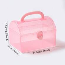 Hộp đựng hạt nhựa hình chữ nhật, màu hồng, kích thước 11.81 x 10.01 x 8.51 cm. Thích hợp để đựng và bảo quản hạt làm quà tặng Halloween & Giáng sinh. - Nhiều màu - Xem 1