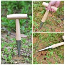 1pc Upgrade Your Gardening Game With Stainless Steel Seedling Planter Tool Set, Make Planting Easier And More Efficient! - Hole Digging and Seedling Excavator - View 8