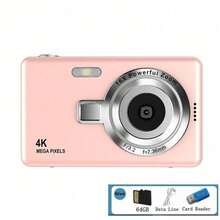 2.4" Digital Camera: 50MP, 16X Digital Zoom, Compact Digital Camera, Suitable For Teenagers And Beginners, Ideal Gift For Mother's Day, Birthday, Party (Card Reader Included) - Pink + Card Reader - View 13