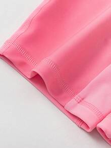 Balabala Traje de baño de una pieza para niñas 2026, traje de baño de playa lindo con estampado de dibujos animados para adolescentes, traje de baño suave, elástico y de secado rápido - tono rosa - Ver 6