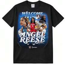 Angel Reese Atlanta Dream Shirt WNBA Graphic Tee Basketball Fan Shirt Womens Sports Tee Gift - 黑色 - 查看 1