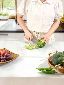 Acrylic Kitchen Cutting Board With Built-In Counter Lip, See-Through Design That Won't Hide Your Countertop, Protects Counters From Spills, Cuts And Heat Damage, Great For Use As A Prep Board, Serving Tray Or Work Surface, Lightweight And Shatter-Resistant, Sturdy Construction For Long-Lasting Use, A Practical And Stylish Addition To Any Kitchen, Christmas, Halloween, Easter, Holiday Season Gift - 1PC - View 10