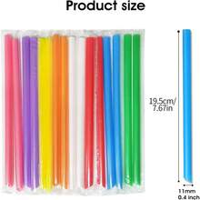 Pajitas grandes de 100x10mm para batidos, pajitas gruesas para bebidas, accesorios de barra para batidos deé Boba, 195 piezas 1YYH - claro - Ver 3