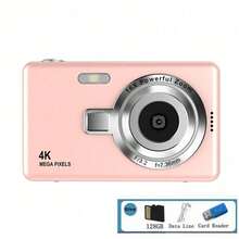 2.4" Digital Camera: 50MP, 16X Digital Zoom, Compact Digital Camera, Suitable For Teenagers And Beginners, Ideal Gift For Mother's Day, Birthday, Party (Card Reader Included) - Pink + Card Reader - View 14