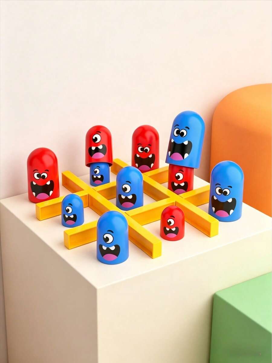 Fun Tic-Tac-Toe Desktop Game, Big Eat Small Intelligence Interactive Multiplayer Party Game Toy, Suitable For Children 3+ And Adults - Multicolor - View 1